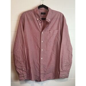 Dockers Button Up Shirt Men's‎ Sz Large Red/white Stripe